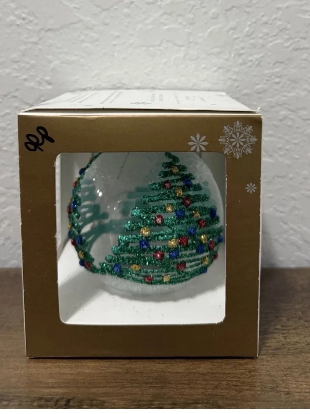 Pier 1 Imports Romanian Hand Blown Glass Christmas Tree Ornament